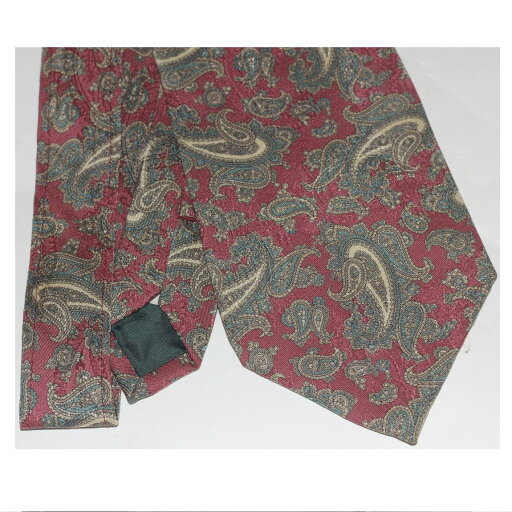 【中古】本物綺麗GEORGEKENTジョージケントの英国製紳士用剣先9cmの艶なしエンジ色地にペイズリー柄が施されている薄手のシルクのネクタイ 〇D19-109-4 【中古】本物綺麗GEORGEKENTジョージケントの英国製紳士用剣先9cmの艶なしエンジ色地にペイズリー柄が施されている薄手のシルクのネクタイ 〇D19-109-4