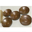 【中古】未使用品銅素材の茶托ブロンズ色4枚セット 重さ1個82g 4個で328g 〇J17-69-2 4-003