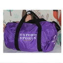 【中古】本物ほぼ新品OXFORD SPORTSオックスフォード スポーツの紫色ナイロン素材の斜め掛け可能なショルダーストラップ付ボストンバッグ サイズW50H2...