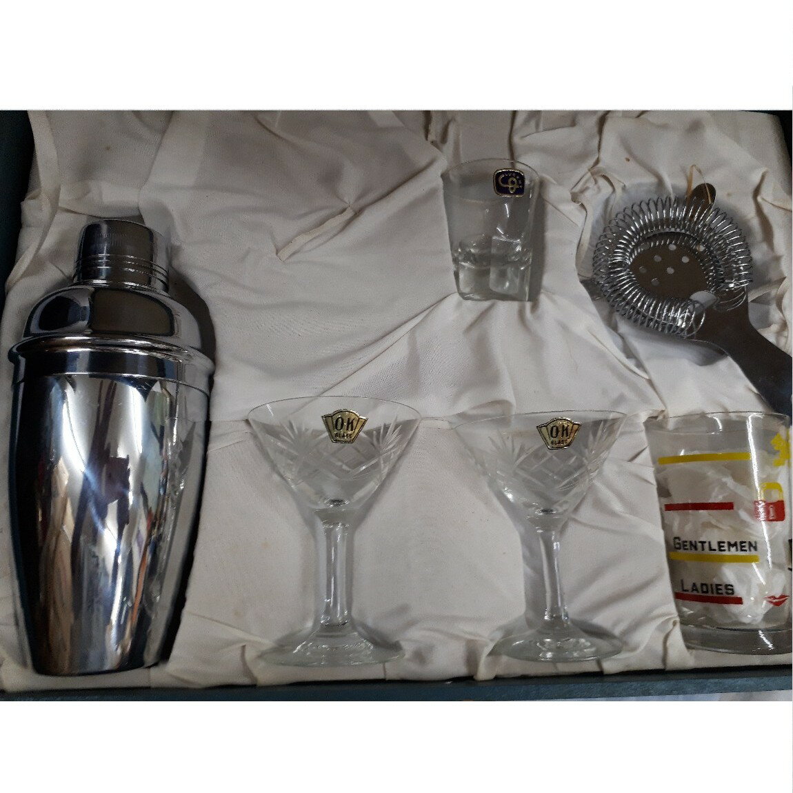 【中古】長期保管未使用大き目のシェイカー付カクテルセットお勧めです ○J12-26