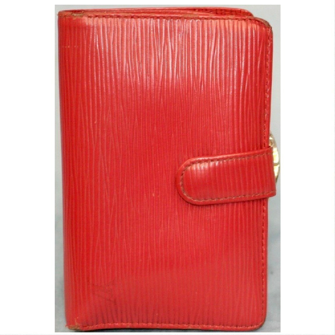 楽天質カラーズ【中古】本物L/VM53247女性用エピ13.5x9センチ赤いがま口の財布 サイズ13.5x9cm 〇C-994