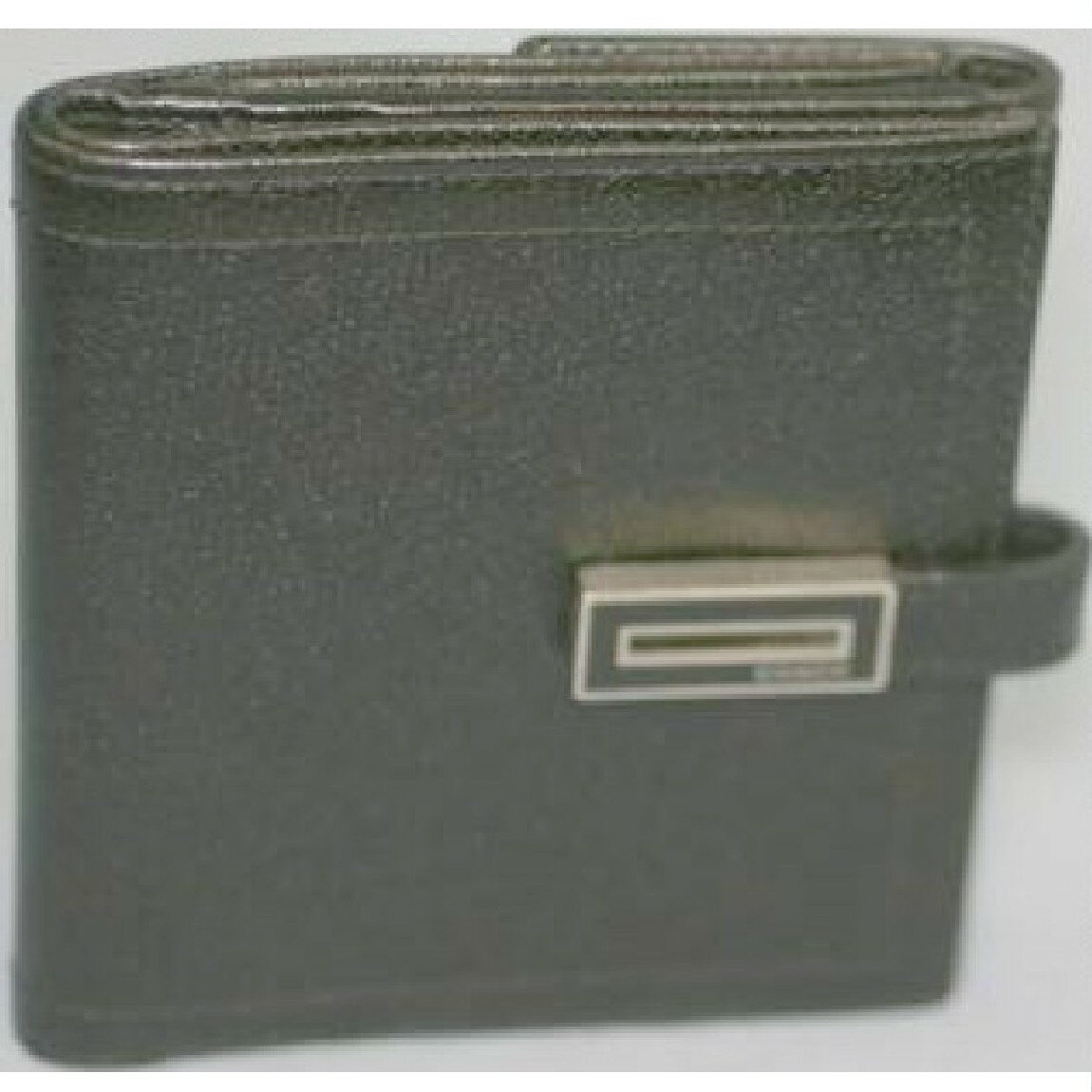 【中古】本物とても綺麗コーチ男女兼用黒革10x9,5cmWホック財布 ○C7-185