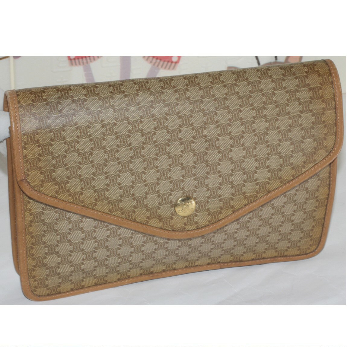 CELINE セリーヌ ハンドバッグ 茶xベージュ(総柄) 4501825Y0070 CELINE セリーヌ ハンドバッグ 茶xベージュ(総柄) 4501825Y0070