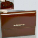 【中古】本物未使用キャサリンハムネット女性用ボルド-革Wホックの財布 ○C5-825