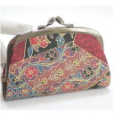 【中古】本物新品未使用西陣織りのがま口財布 サイズW13H9,5D3cm ○C16-46-3 B-1