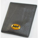 【中古】本物美品バットマンのボコボコした質感の革素材2つ折り財布 サイズW11H9,5cm 〇C16-46-5 B-1