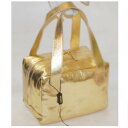 【中古】本物新品未使用CUIA.Sクィアの女性用綺麗な金色革素材のボストンバッグ サイズW23H16,5D15cm ○C16-84 (エ)