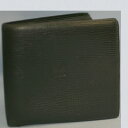 【中古】本物ロエベ紳士用11センチ黒柔らかい革2つ折小銭入れ付財布 ○C7-450(4)