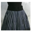 【中古】本物新品Petit Maisonの女性用の紺x白ボーダーのスカート 表記サイズは9号でウエスト65cm、丈55cm ○D13-143-5 5-014