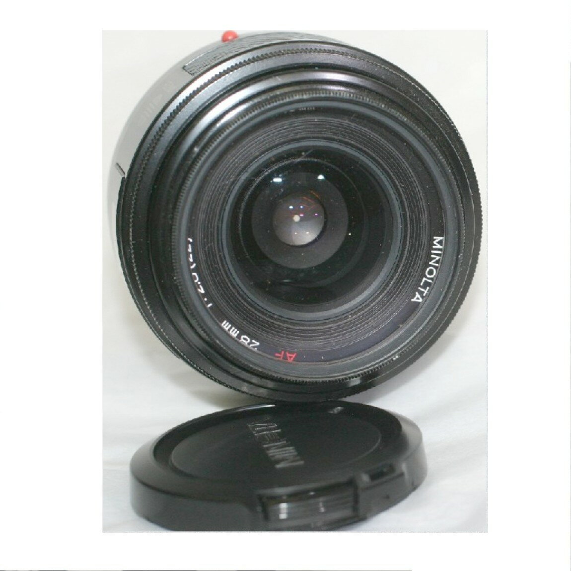 【中古】完動美品ミノルタAF28mmF2,8広角レンズソニー1眼レフデジタルカメラにも使用可能動作確認済み1ヶ月保障つき ○F12-2-3