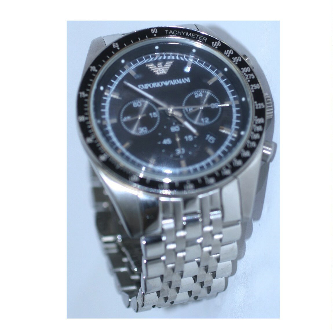 【中古】本物完動美品エンポリオアルマーニのスポーツ腕時計AR5988　1ヶ月保障付　○A15-40