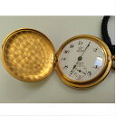 【中古】本物綺麗Watexの紳士用金色メタル素材の手巻きの懐中時計 重さ80g 1ヶ月保証付き 〇A18-17 X2