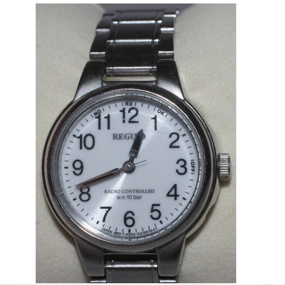 【中古】本物完動美品シチズンのソーラー電波時計REGUNOレグノ　2週間保証付き　〇A18-58-2　X-15 2H5