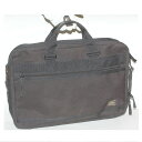 【中古】本物綺麗ポーターの紳士用黒いキャンバス素材の書類鞄 サイズW42H28D7cm 20241023-1 X-30