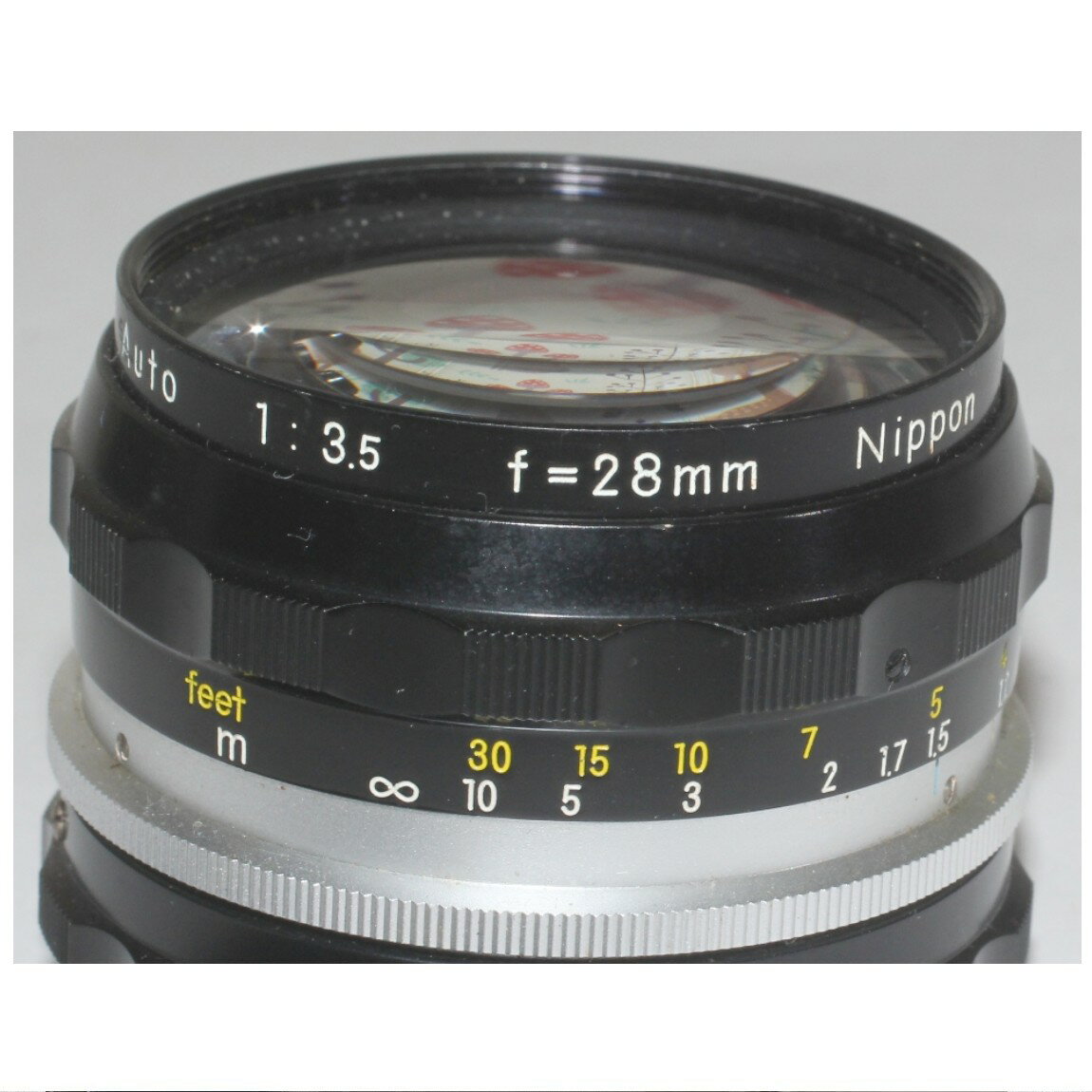 【中古】本物完動品ニコンの初期の日本工学モデルの広角レンズ28mm　F3,5　カメラ-1