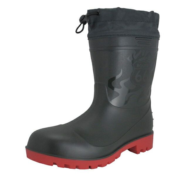 安全長靴 セーフティーシューズ 先芯 FUJITE 富士手袋工業 66-85 ルート66PVCショート安全ブーツ