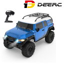 DEERC ラジコンカー DEERC ラジコン クローラー ラジコンカー オフロードSUV 1/10 四輪駆動 超リアル 大人 子供 RCカー ヘッドライト フォグランプ付き 2.4GHz制御 ラジコン車モデル クリスマス プレゼント 誕生日 小学生 中学生 国内認証済み ZP1007