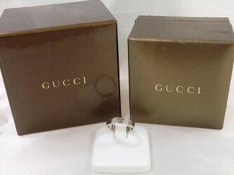 【送料無料】グッチGUCCIアイコンプリントリングK18WGロゴプリント#11.5レディース指輪【】