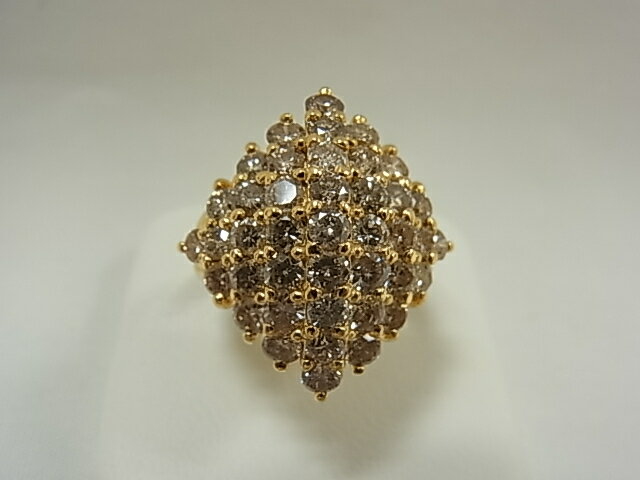 ノンブランドジュエリー ダイヤリング K18YG K18イエローゴールド 【中古】 【リング】 【送料無料】