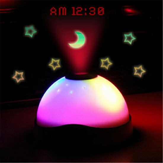 【送料無料】月と星のLED投射時計【a-1444】02P05Nov16