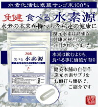 健美本舗★元気の源は還元水素!!免健食べる水素源-水素化活性吸蔵サンゴカルシウム末100%-1日1粒で30日