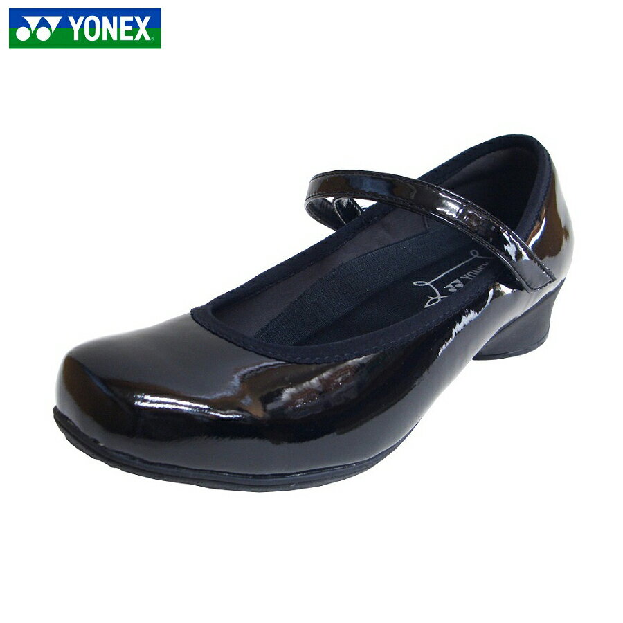 ヨネックス ウォーキングシューズ レディース パワークッション 靴 LC67 LC-67 3.5E エナメルブラック YONEX パンプス SHWLC67 SHWLC-67