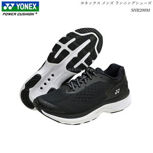 ヨネックス パワークッション ジョギング ランニングシューズ セーフラン メンズ SHR200M SHR-200M ブラック×ホワイト 靴 YONEX ウォーキングシューズ SHR200MA SHR200MA