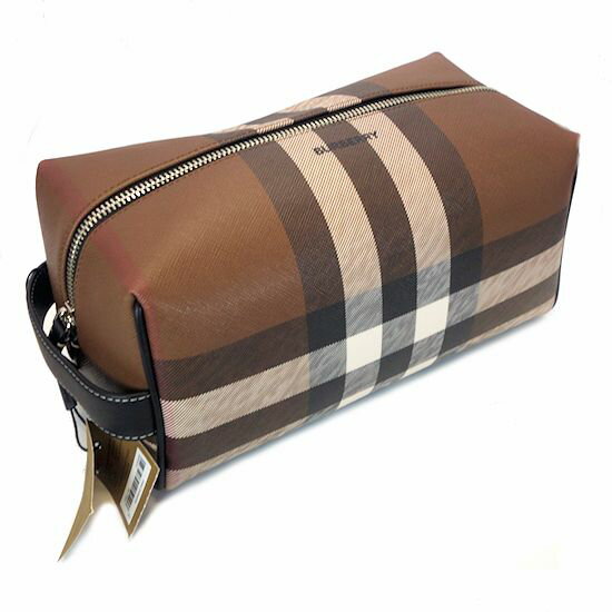 セカンドバッグ 【新品】BURBERRY★バーバリーメンズセカンドバッグ ブラウン/チェック 8036675/A8900