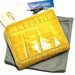 クロコダイル 【新品】HENGLONG☆ヘンローンクロコダイル　小銭入れ イエロー