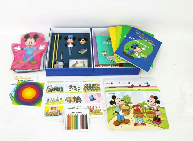 未使用・未開封多◆ミッキーパッケージ【2017年8月/新小役・DVD最新版】シングアロング付+P玩具付き+DVDメイト付き◆ディズニー英語システム【中古】ワールドファミリー DWE 英語教材 幼児教材 子供教材 知育教材　914012　DMP002