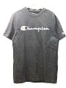 【夏SALE】チャンピオン 半袖CマークプリントロゴTシャツ S メンズ ブラック 【中古】≪