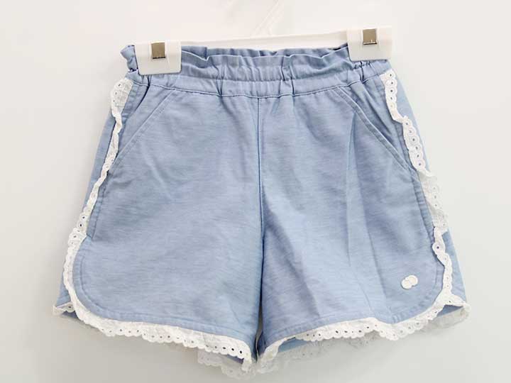Rakuten - □ファミリア/familiar□110cm ショートパンツ/ハーフパンツ/半ズボン/短パン 水色【中古】子供服 キッズ kids 女の子 春夏 bottoms 412052