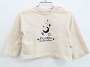 【SALE!】□ザ ニューリサエティ/the new society□80cm位 長袖Tシャツ/長袖カットソー/ロンT クリーム 【【中古】子供服 キッズ kids ベビー服 baby 男の子 女の子 春秋冬 otr 412052