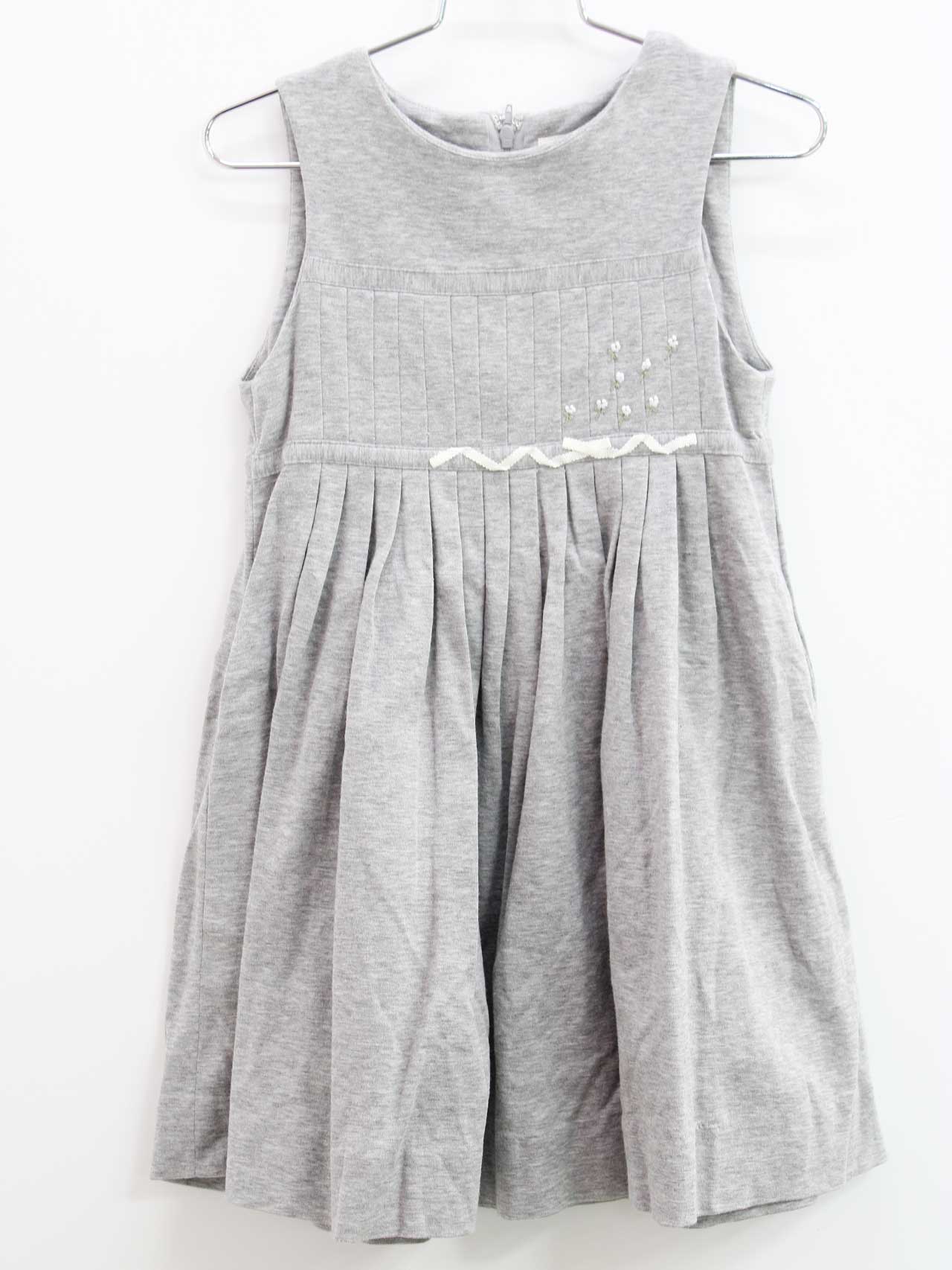 （どーみー）小学生受験　ミルフィーユ　ジャンバースカート110cm 現行品 お受験服 ジャンパースカート ネイビー 刺繍入り ワンピース