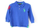 【SALE!】〓ラルフローレン/Ralph Lauren〓85cm 長袖ポロシャツ 青×緑 【中古】 子供服 キッズ kids ベビー服 baby 男の子 春秋...