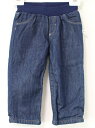 〓プチバトー/PETIT BATEAU〓81cm(18m) ジーンズ/デニムパンツ 紺 裏地あり【中古】 子供服 キッズ kids ベビー服 baby 男の子 秋冬 bottoms 220142