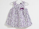 〓ベベ/BeBe〓80cm ジャンパースカート 白×紫 【中古】子供服 キッズ kids ベビー服 baby 女の子 春秋冬 onepi 211142