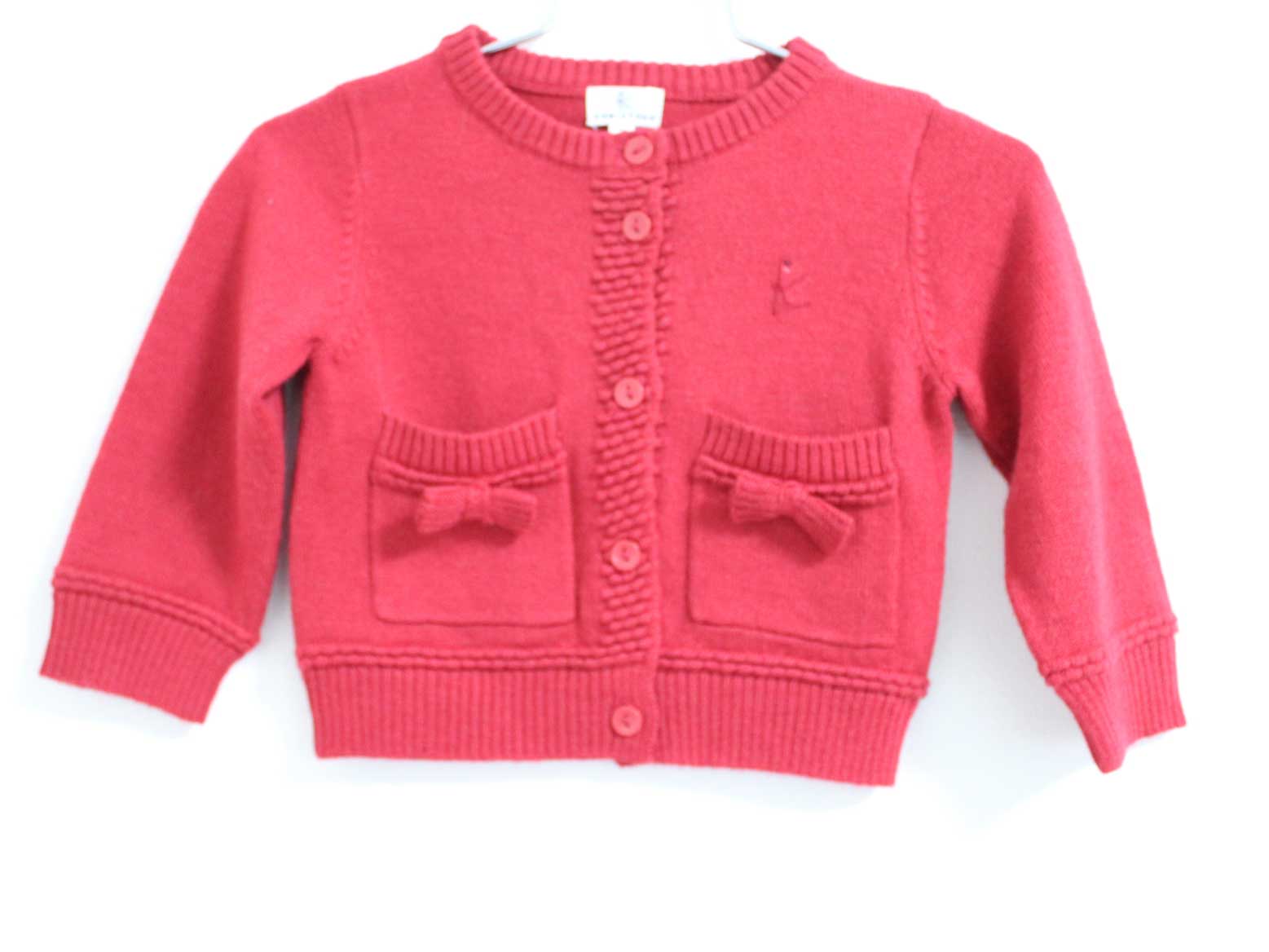 【楽天スーパーSALE!】〓組曲/KUMIKYOKU〓90cm カーディガン 赤【中古】 子供服 キッズ kids ベビー服 ..