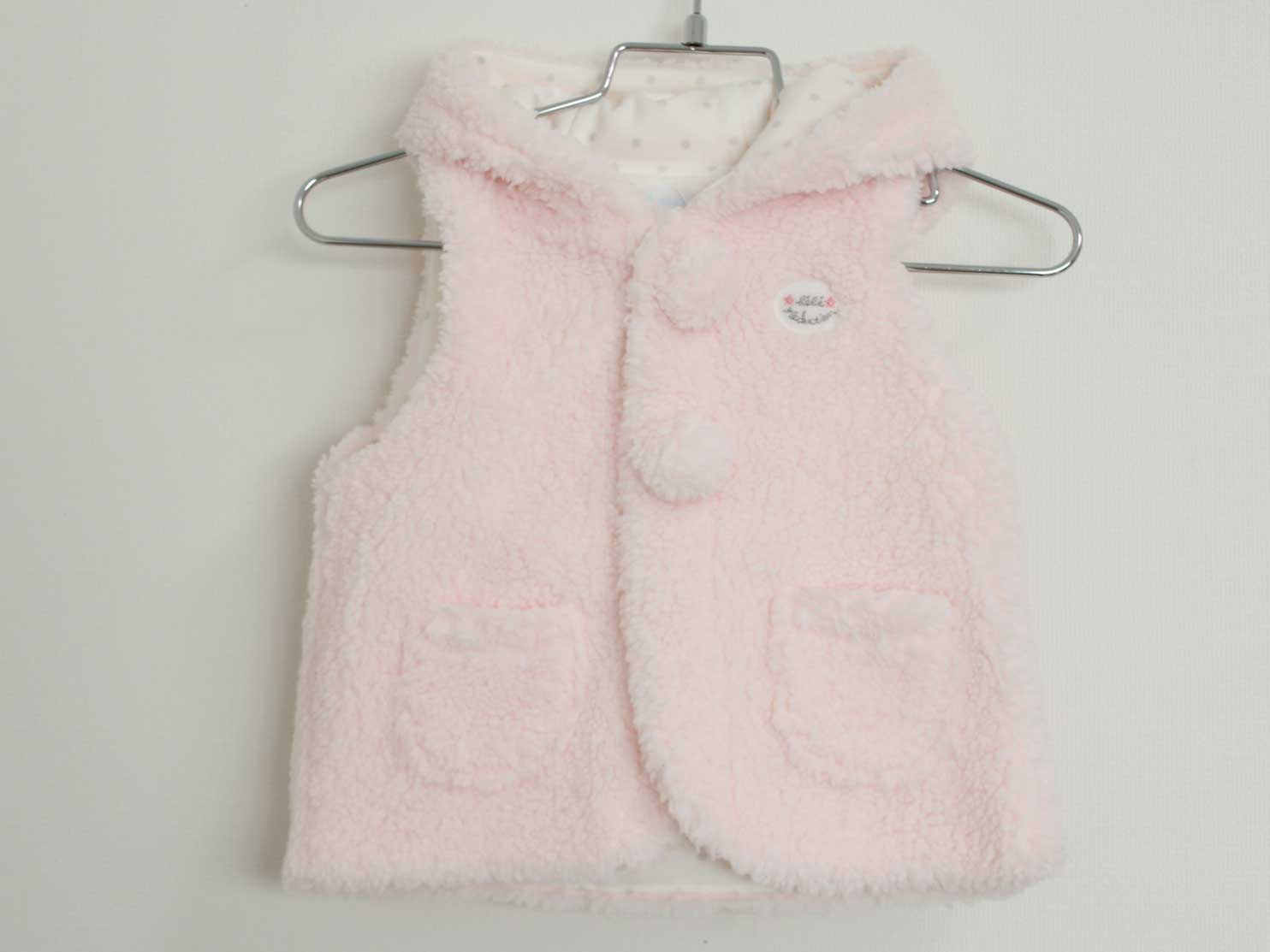 【楽天スーパーSALE!】新品・未使用品〓ベベ/bebe〓60-90cm ベスト 薄ピンク 子供服 キッズ kids ベビ..