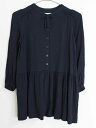 【新規値下げ!】〓ボンポワン/BONPOINT〓140cm 長袖ワンピース 紺 ’21年製【中古】 子供服 キッズ kids ジュニア 女の子 春秋冬 onepi 621142(4)