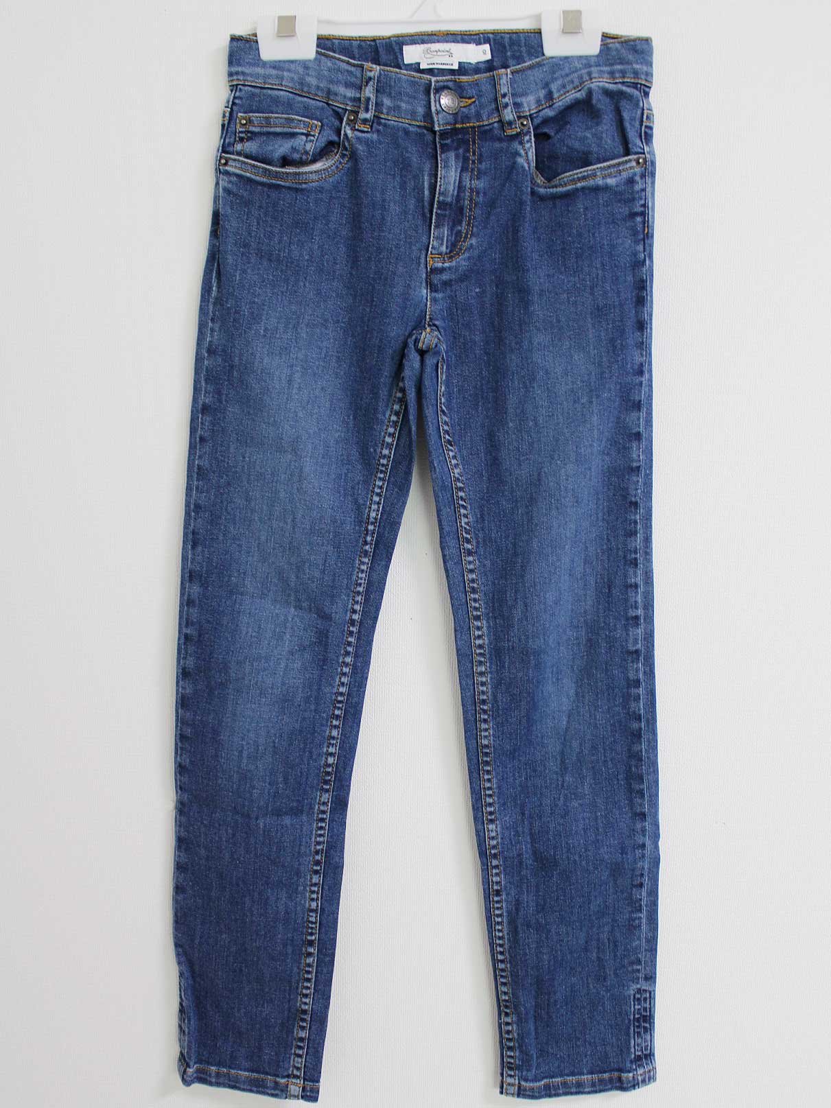 【新規値下げ!】〓ボンポワン/BONPOINT〓140cm ジーンズ/デニムパンツ ブルー 【中古】 子供服 キッズ kids ジュニア 男の子 女の子 春夏秋冬 bottoms 621142