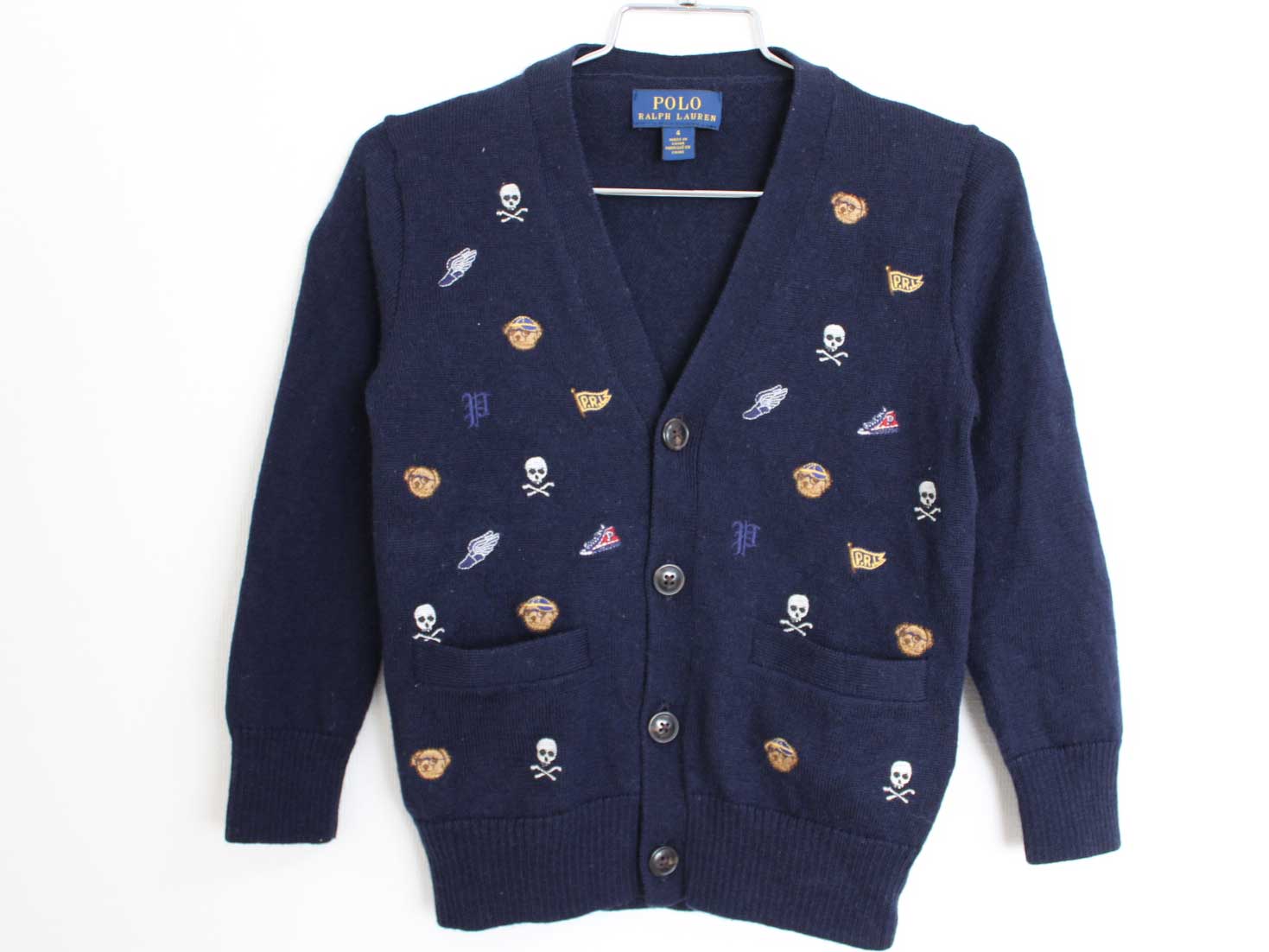 〓ラルフローレン/Ralph Lauren〓110cm カーディガン 紺 【中古】 子供服 キッズ kids 男の子 秋冬 top..