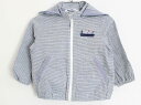 【SALE!】〓ファミリア/familiar〓90cm カットソーブルゾン/パーカー 青×白 フード取り外し可能【中古】子供服 キッズ kids ベビー服 ba...