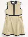 【SALE!】〓ファミリア/familiar〓120cm ジャンパースカート ベージュ 【中古】子供服 キッズ kids 女の子 春秋 onepi 412052