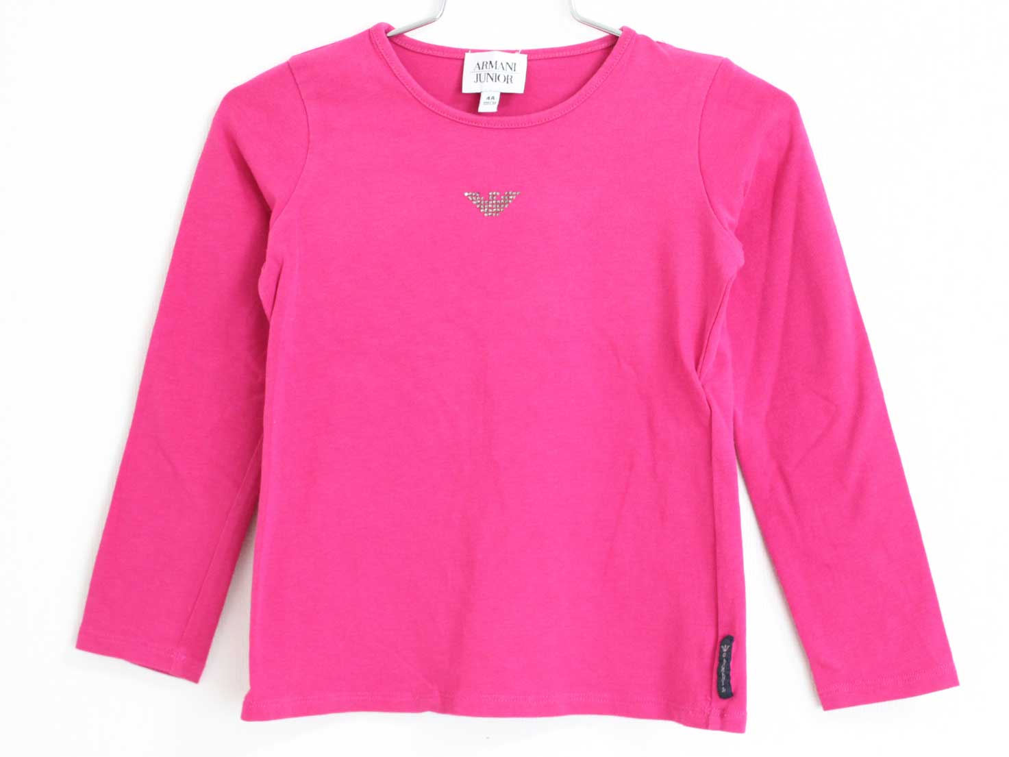 Rakuten - 【値下げ!】〓アルマーニジュニア/Armani Junior〓106cm(4A) 長袖Tシャツ/長袖カットソー/ロンT ピンク【中古】 子供服 キッズ kids 女の子 春秋 tops 412052