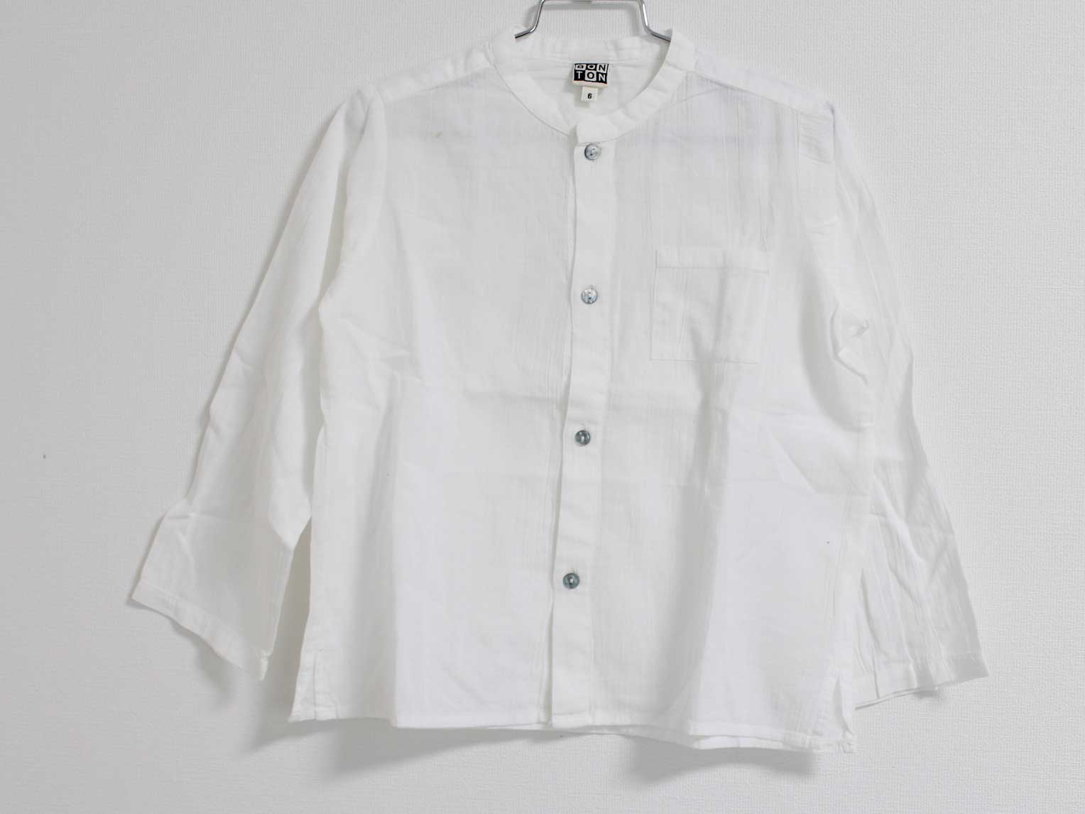 乐天商城 - 〓ボントン/BONTON〓116cm 長袖シャツ 白【中古】 子供服 キッズ kids 女の子 男の子 春 tops 522052