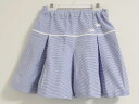 【SALE!】〓ファミリア/familiar〓140?m キュロットスカート/キュロットパンツ/ショートパンツ 水色×白 【中古】 子供服 キッズ kids ジ...
