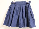 【SALE!】〓メゾピアノ/mezzo piano〓140cm インナーパンツ有スカート インディゴブルー ’23年製 【中古】 子供服 キッズ kids ジュ...