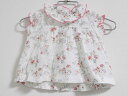 【SALE!】〓プチバトー/PETIT BATEAU〓67cm 半袖ブラウス 白×ピンク 【中古】 子供服 キッズ kids ベビー服 baby 女の子 春夏 ...