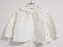 【SALE!】〓ボントン/BONTON〓86cm 長袖ブラウス 白【中古】 子供服 キッズ kids ベビー服 baby 女の子 春秋 tops 503052